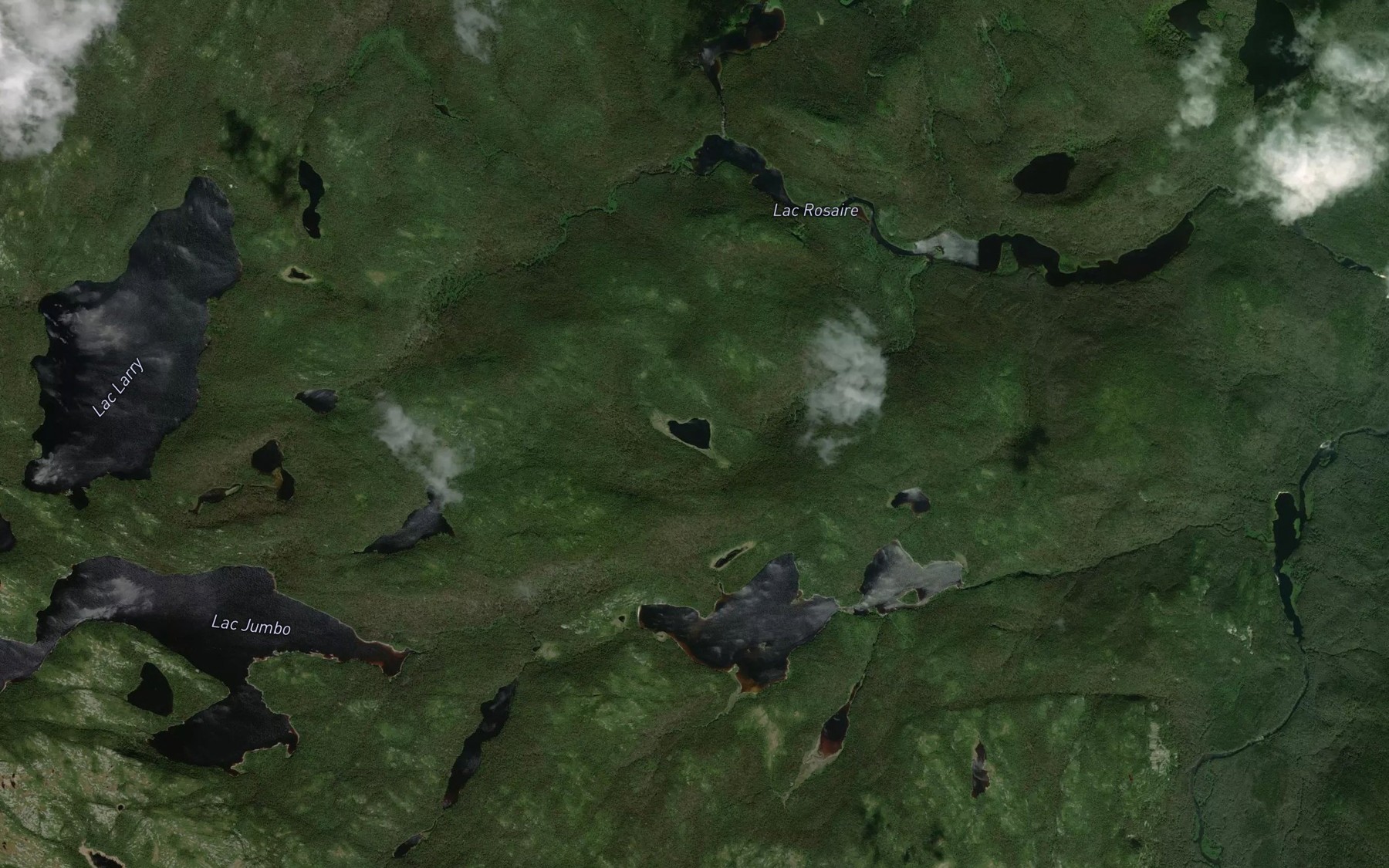 Satellite map of the Lac Poincelet