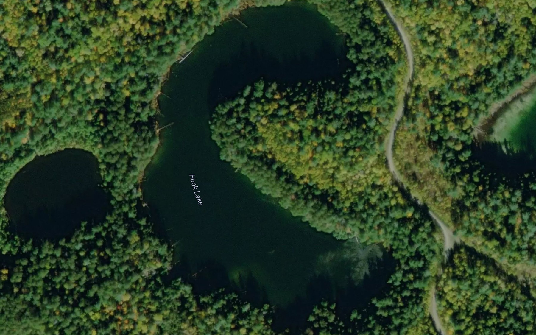 Satellite map of the Hook Lake