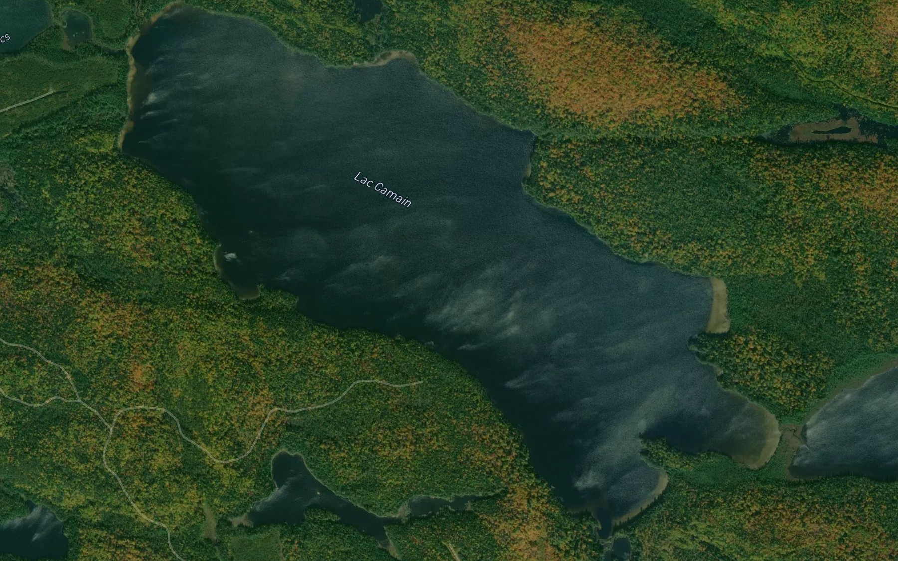 Satellite map of the Lac Gamain