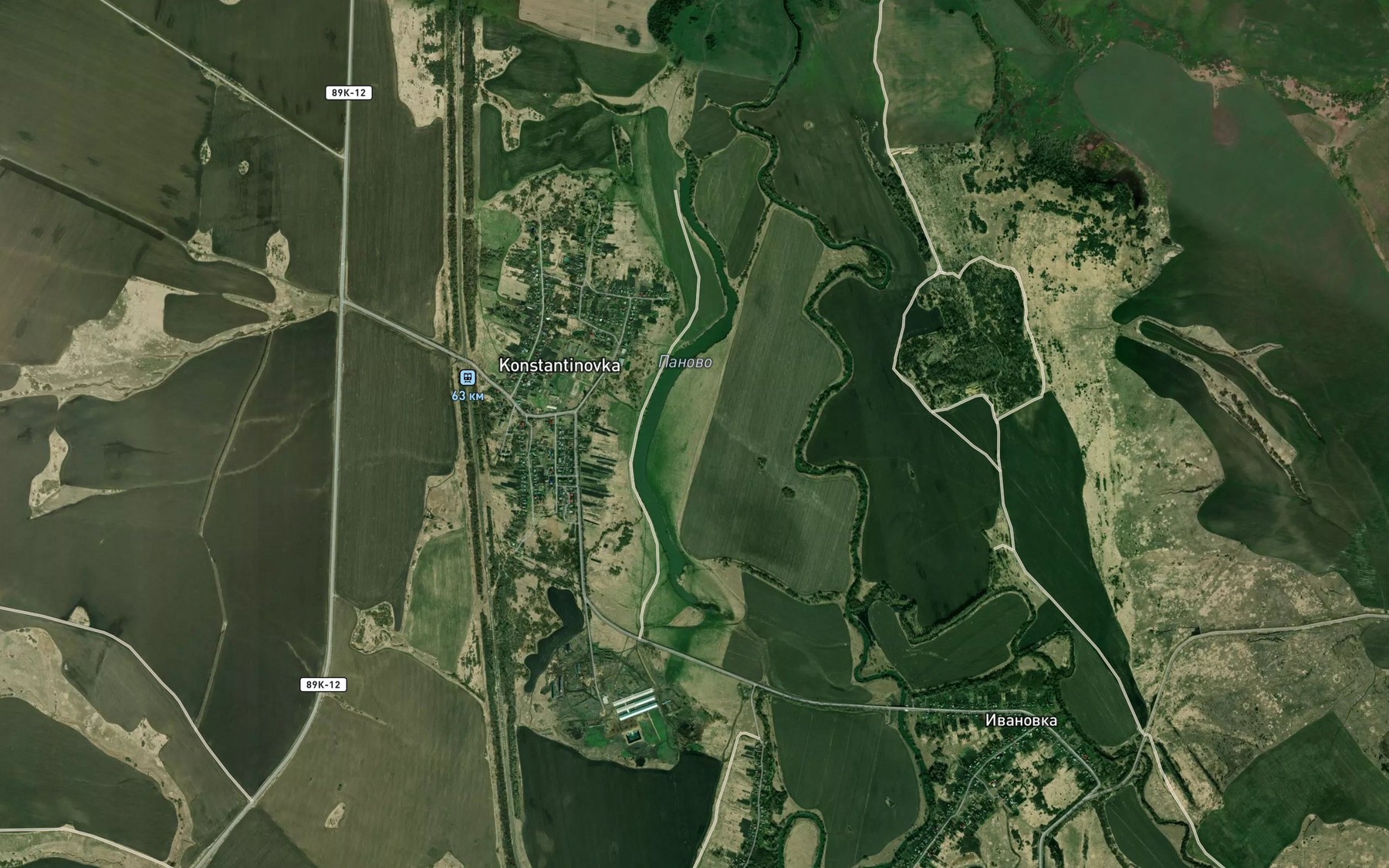 Satellite map of the Ozero Panovo