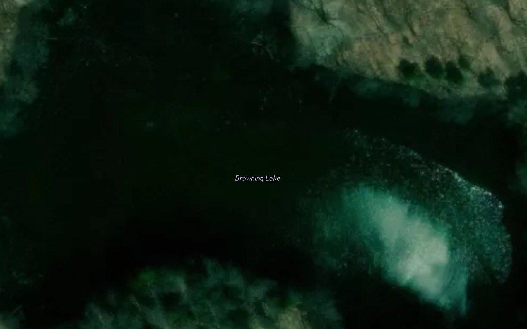 Satellite map of the Browning Lake