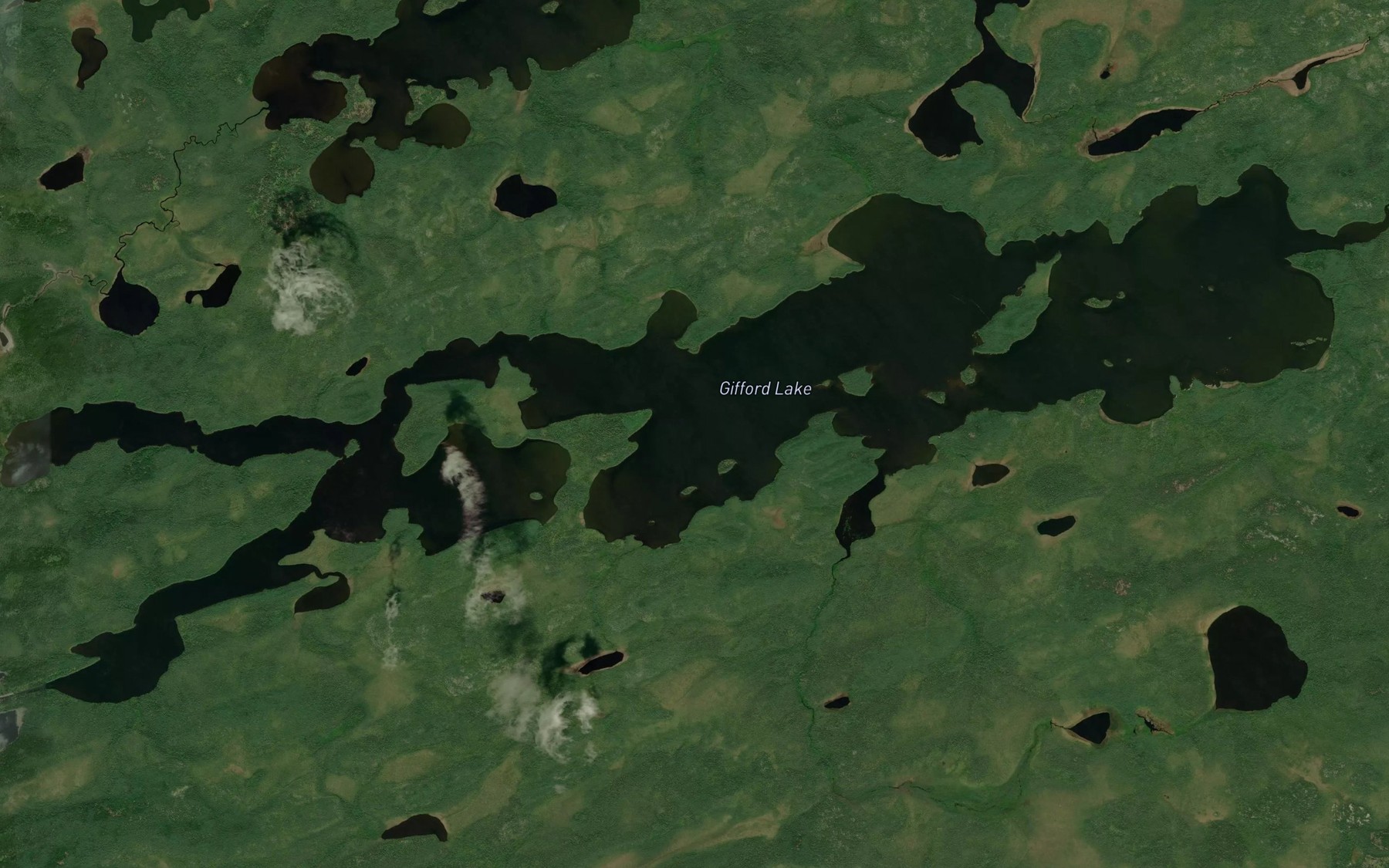 Satellite map of the Gifford Lake