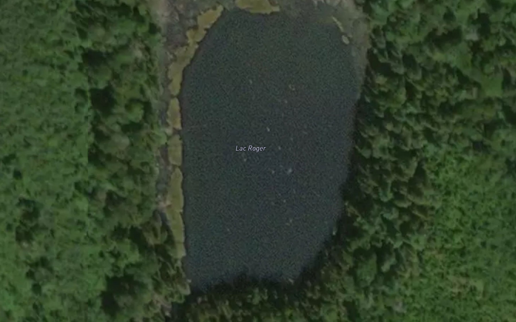 Satellite map of the Lac Roger