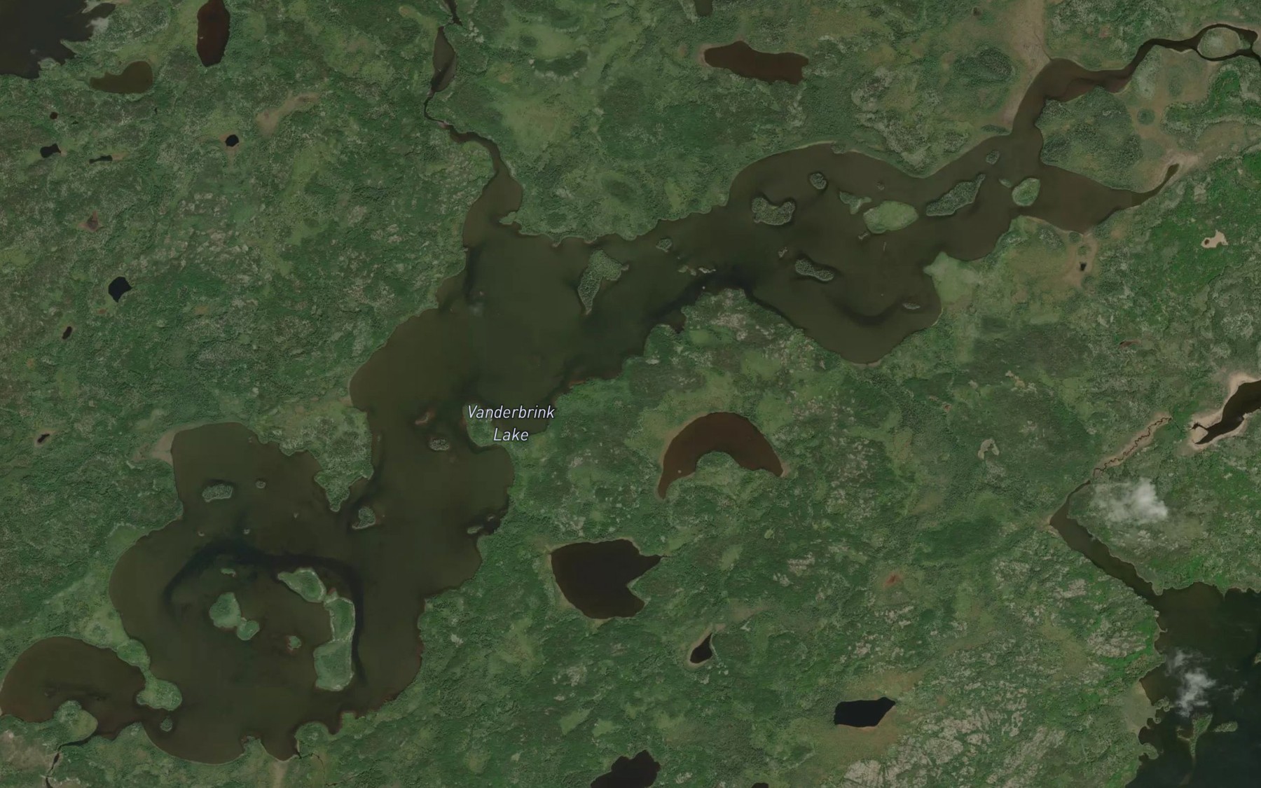 Satellite map of the Vanderbrink Lake