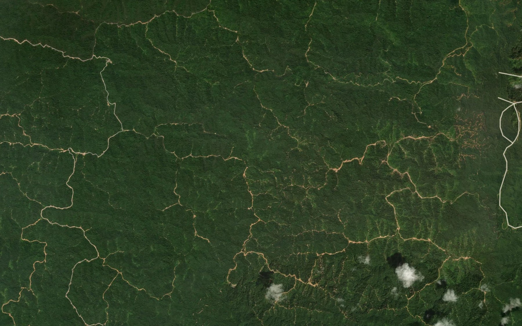 Satellite map of the Sungai Sejaung