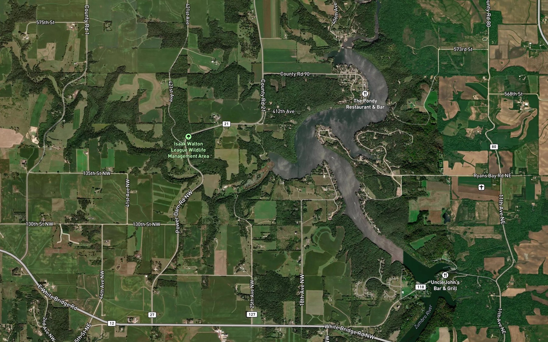 Satellite map of the Spot 4