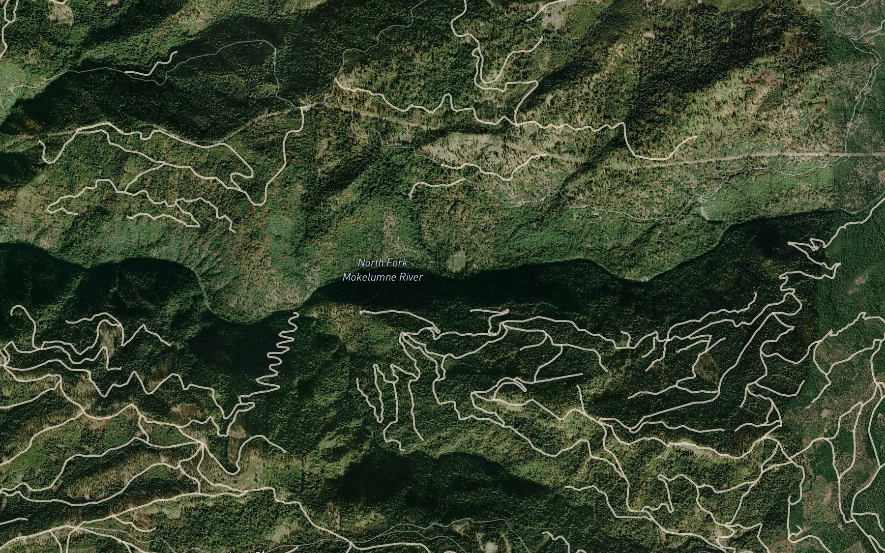 Satellite map of the Camp Creek