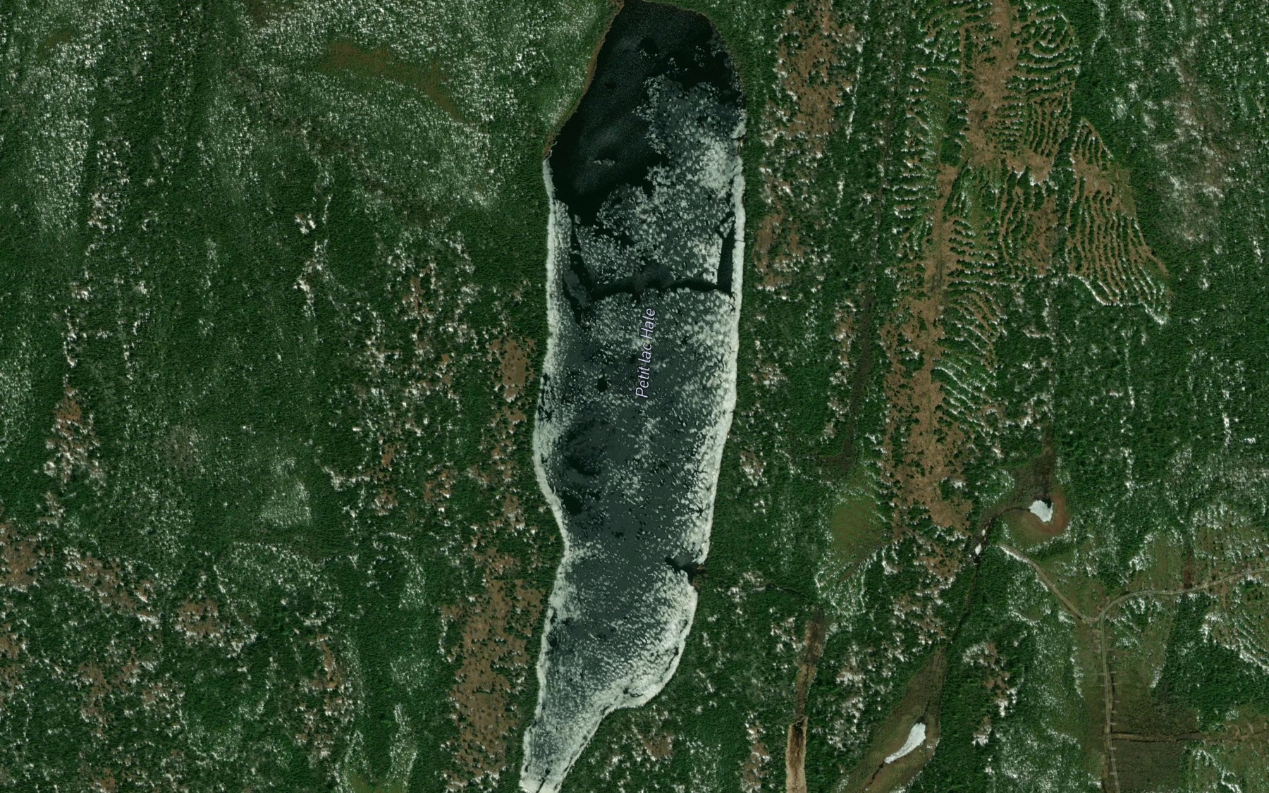 Satellite map of the Petit lac Hale
