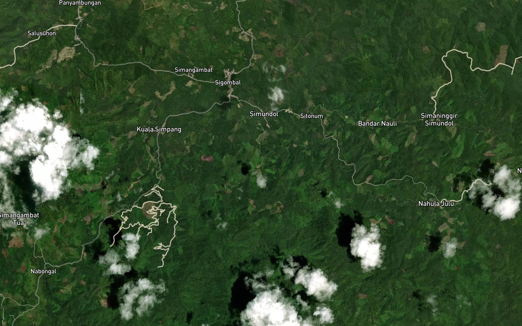 Satellite map of the Aek Silombu