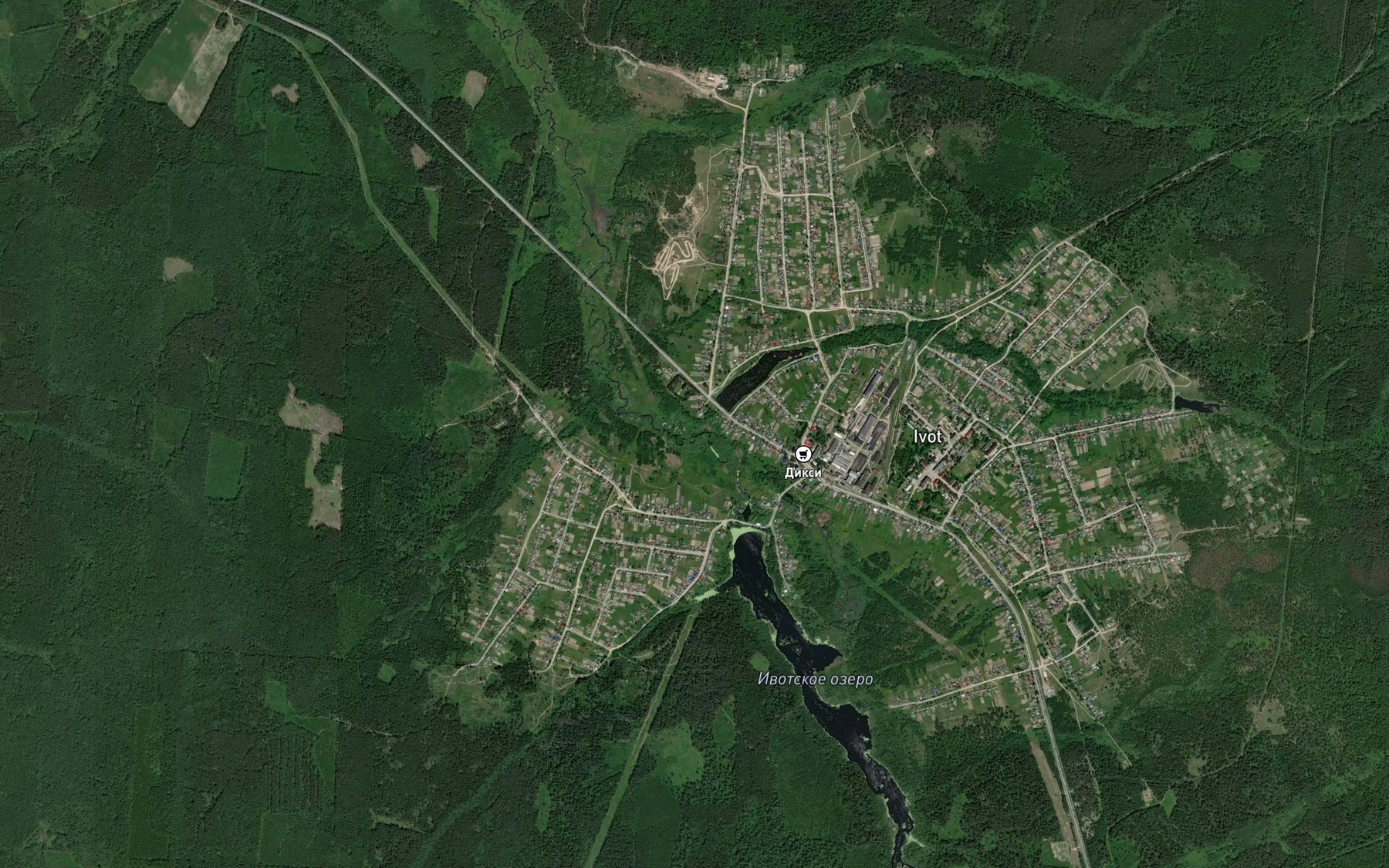 Satellite map of the Loznya