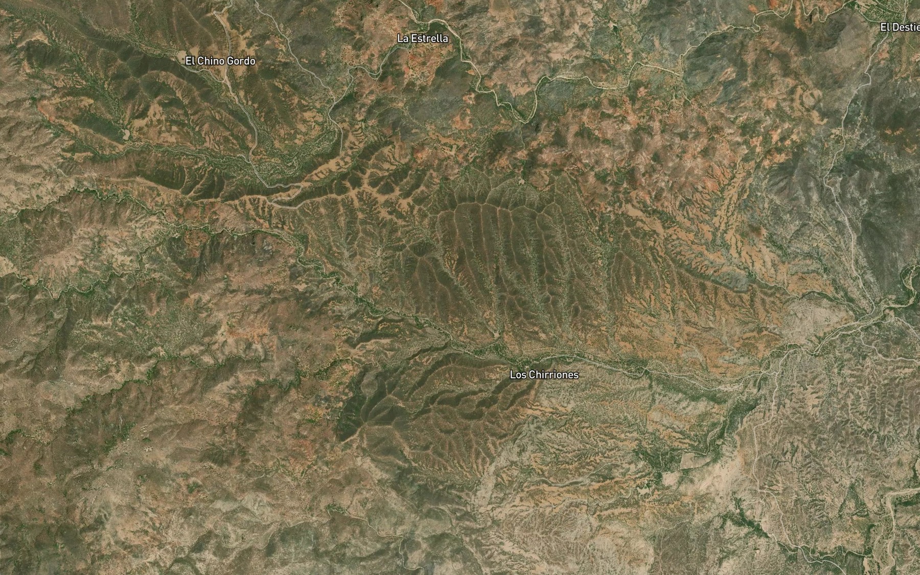 Satellite map of the Canada Caborenas