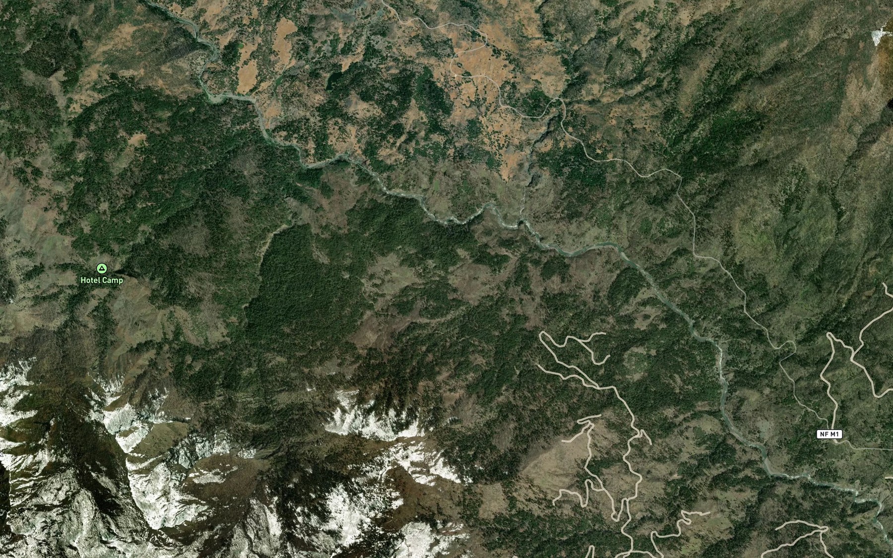 Satellite map of the Bell Spring
