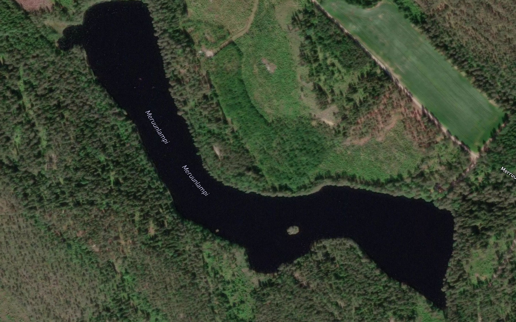 Satellite map of the Meruunlampi