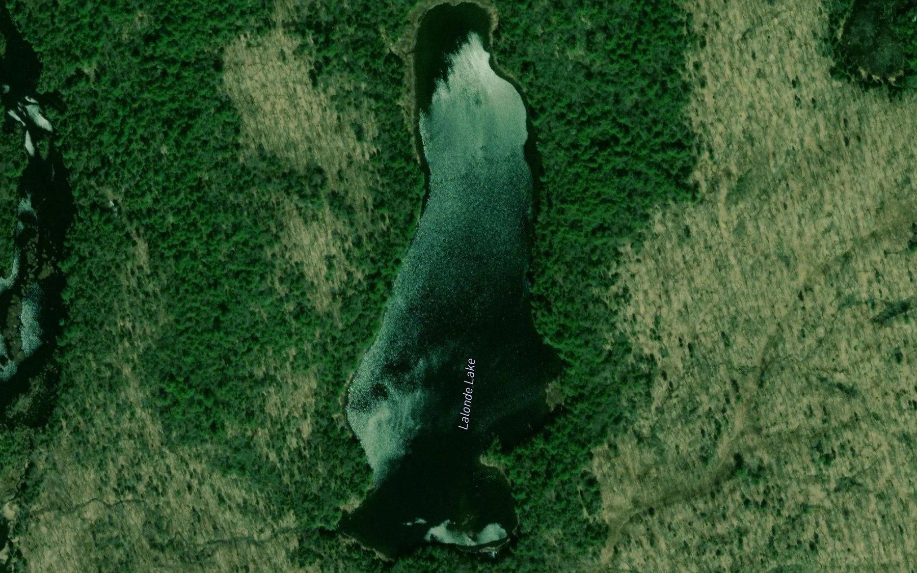 Satellite map of the Lalonde Lake