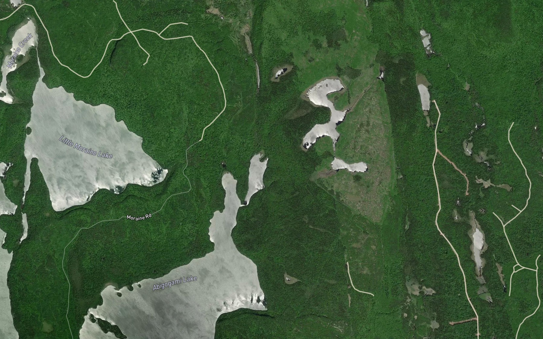 Satellite map of the Henderson Creek