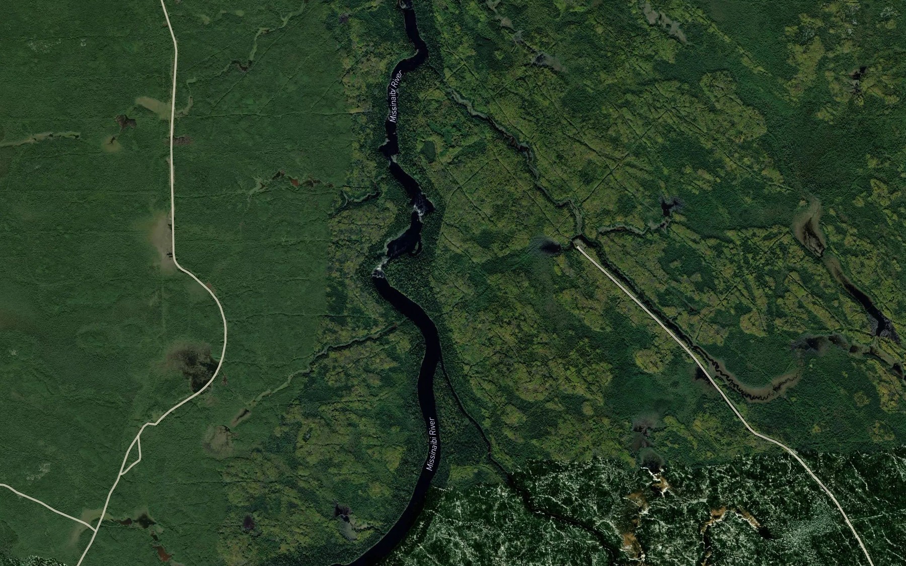 Satellite map of the Buchanan Creek