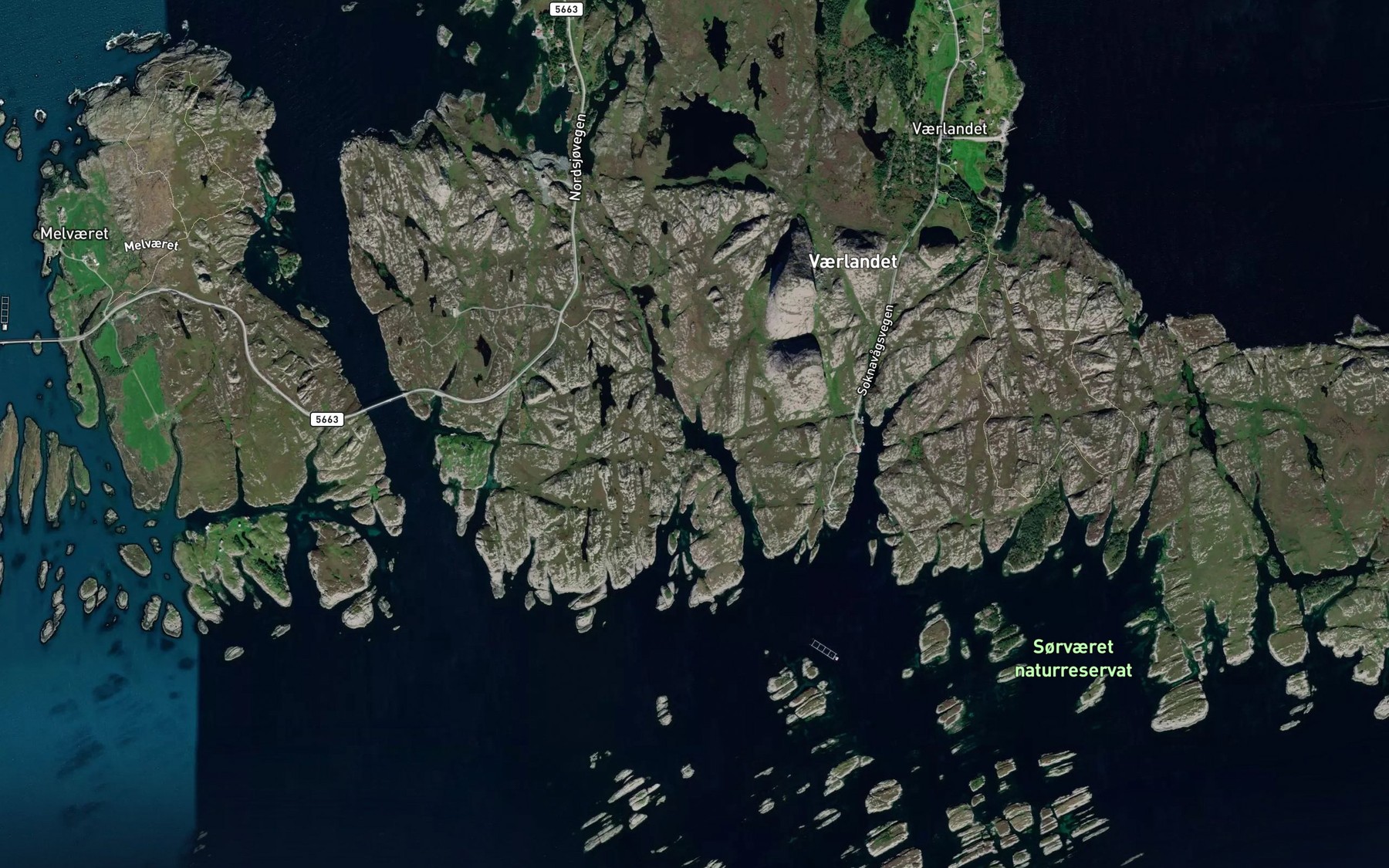 Satellite map of the Solvoybotnen