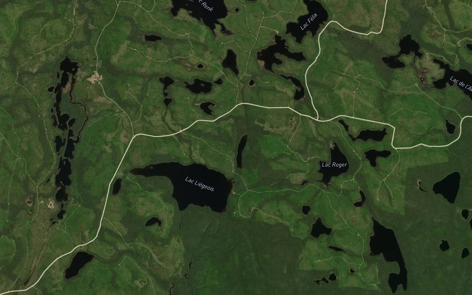 Satellite map of the Lac en Longueur
