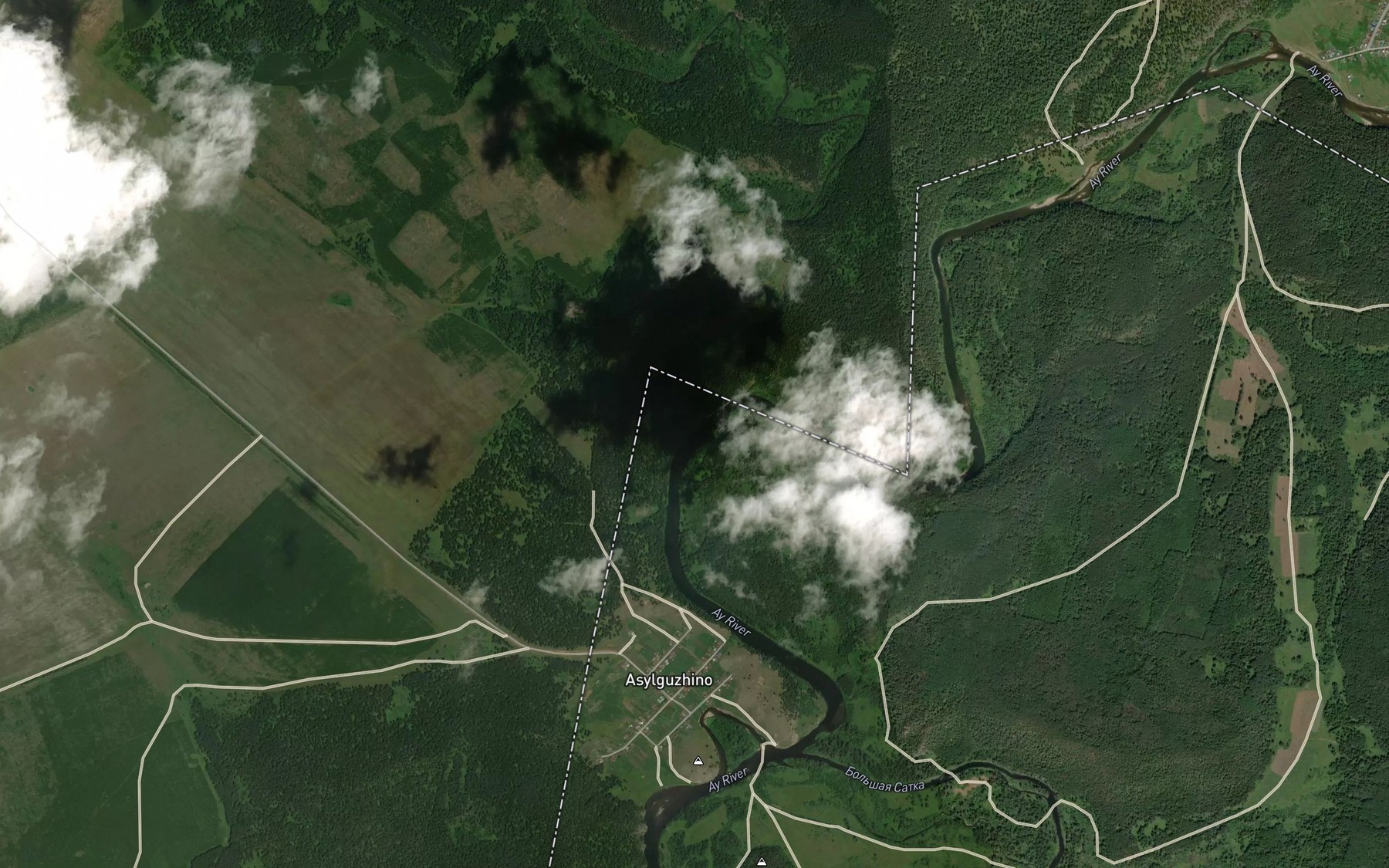 Satellite map of the Allayelga