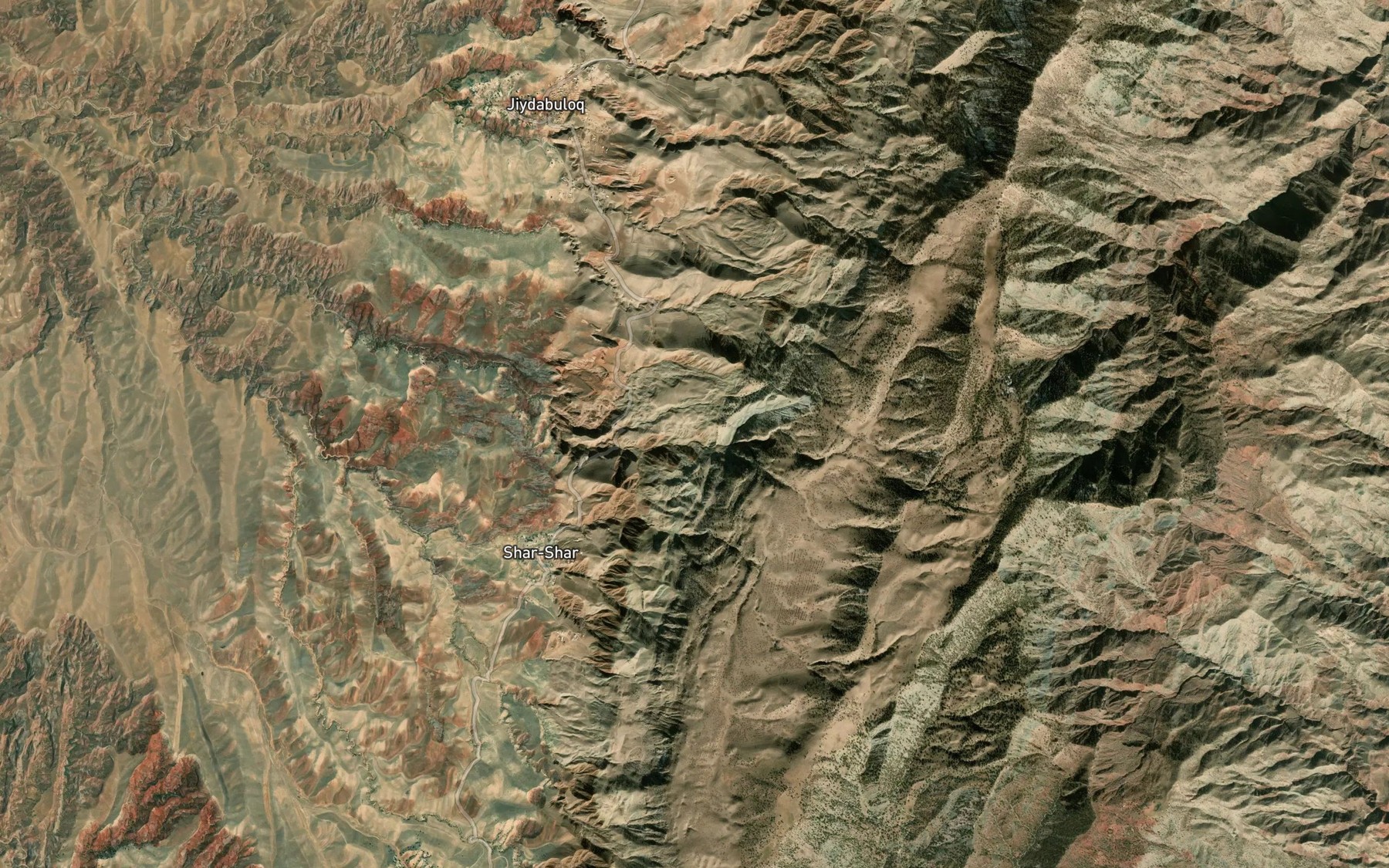 Satellite map of the Tolli-Chashma Buloq