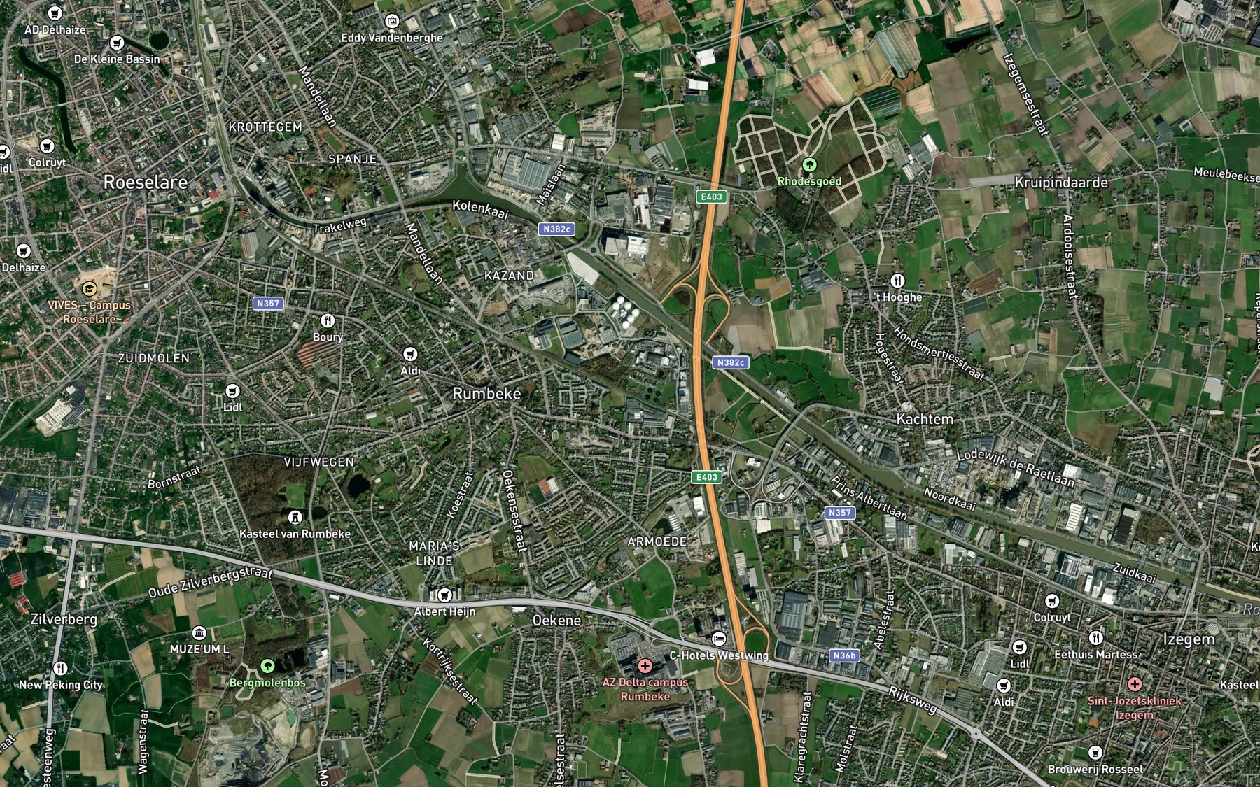 Satellite map of the Rodebeek