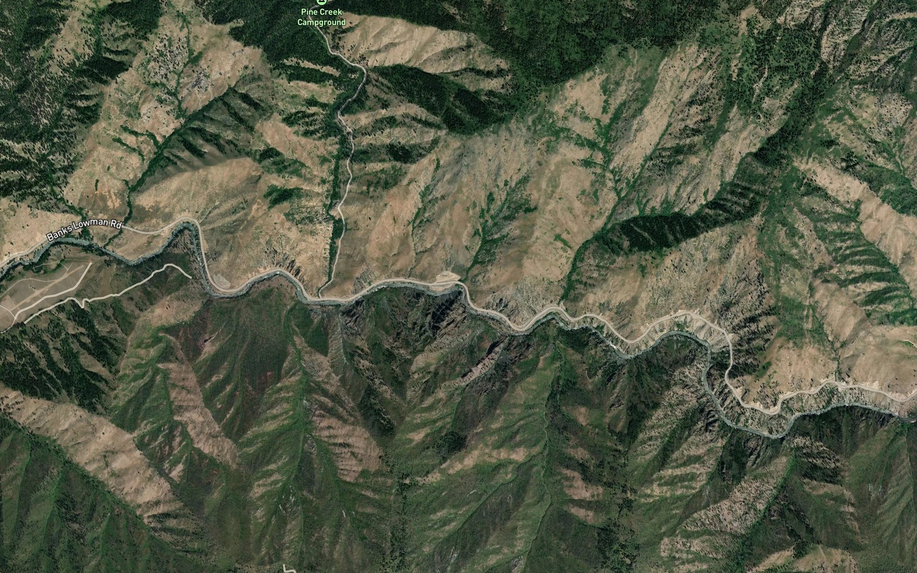 Satellite map of the Birch Creek