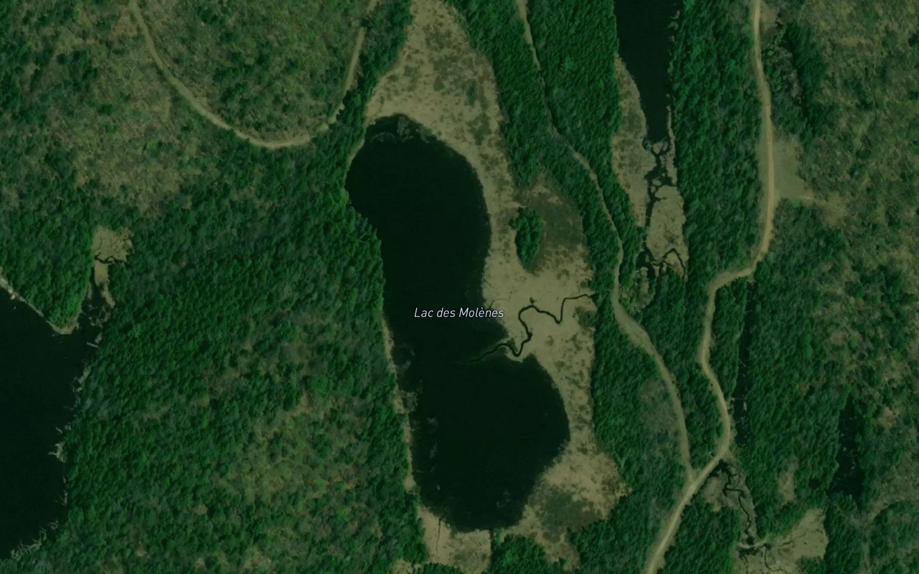 Satellite map of the Lac des Molenes