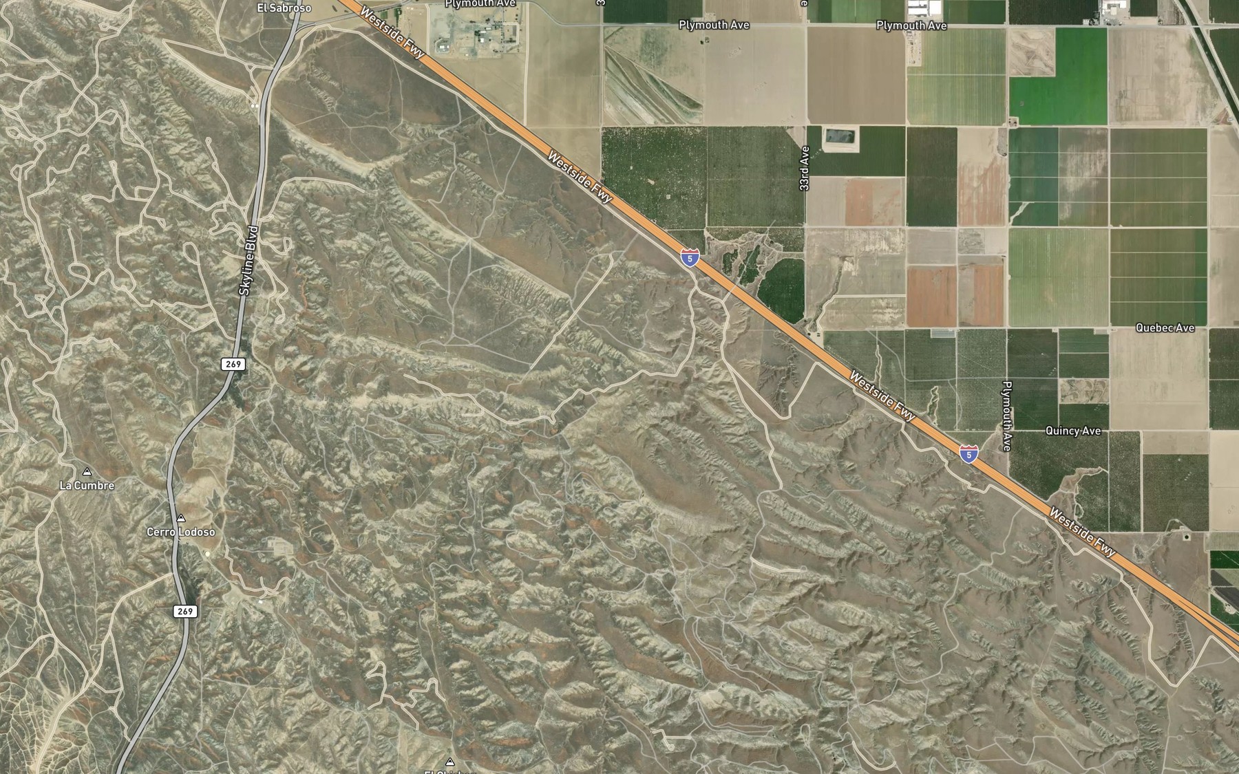Satellite map of the Arroyo Murado