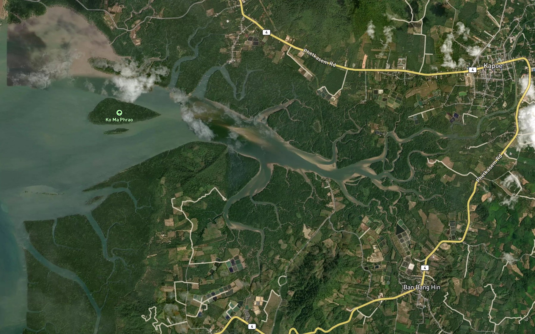 Satellite map of the Khlong Chakhli