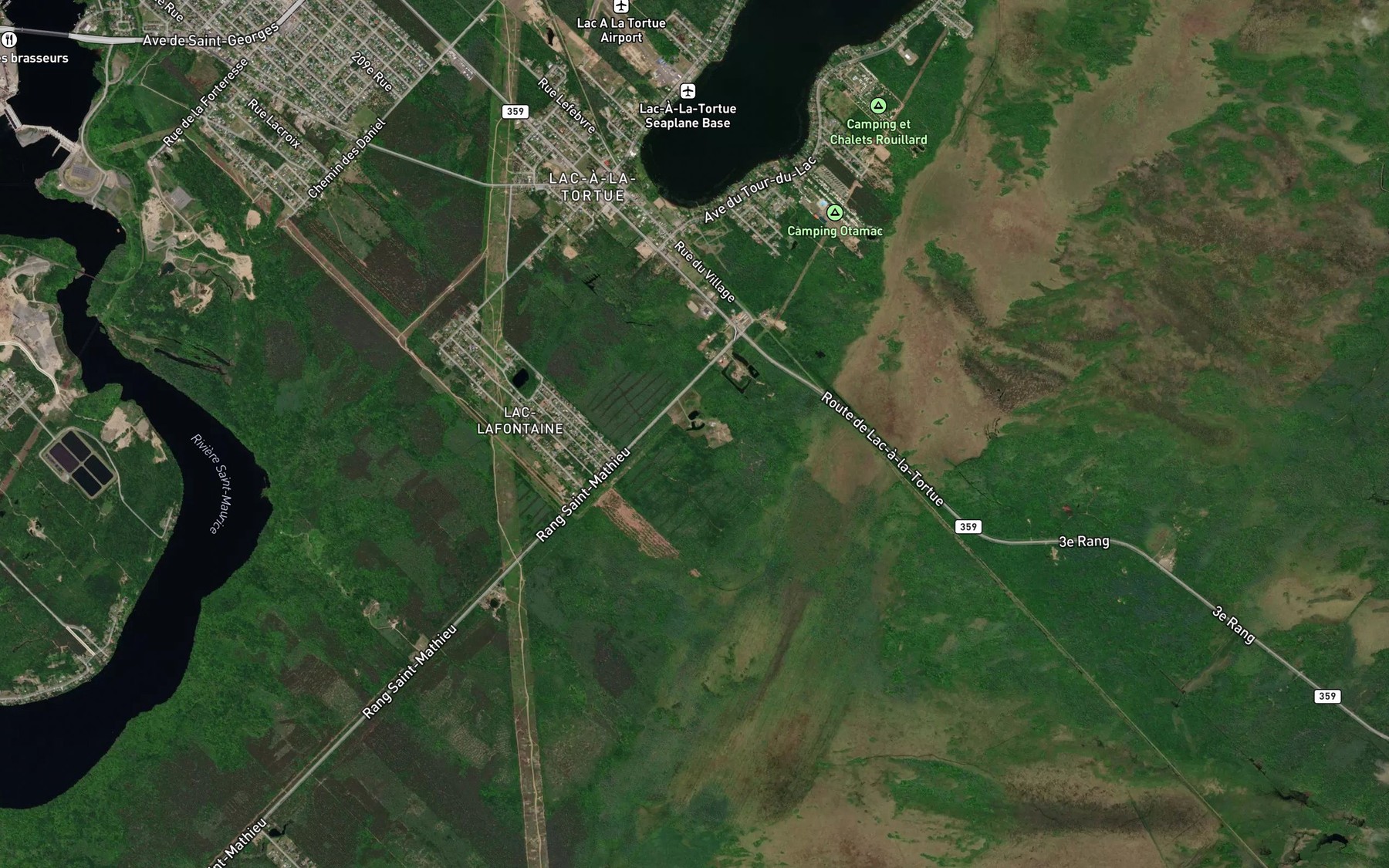 Satellite map of the Lac Saint-Jude