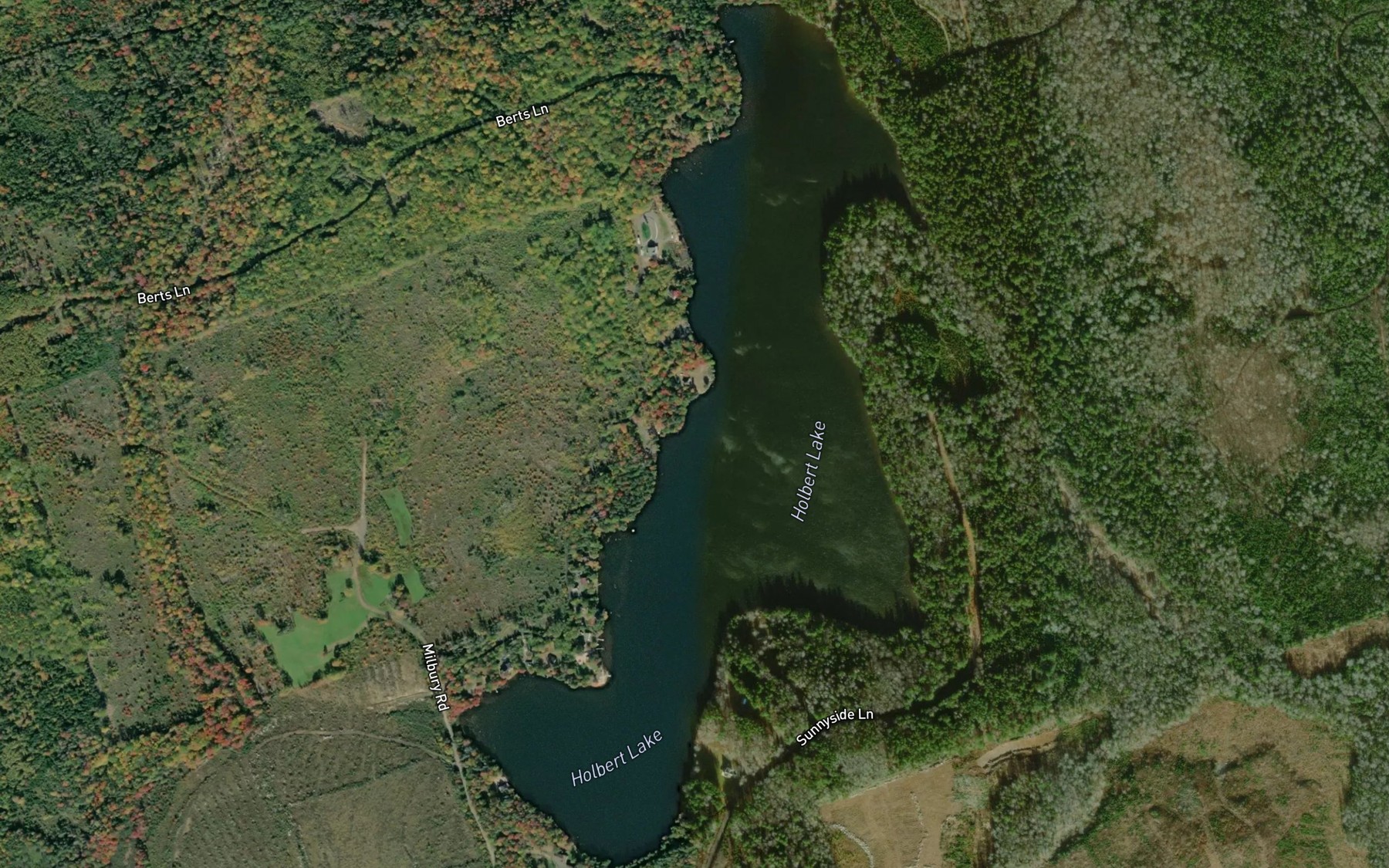 Satellite map of the Holbert Lake