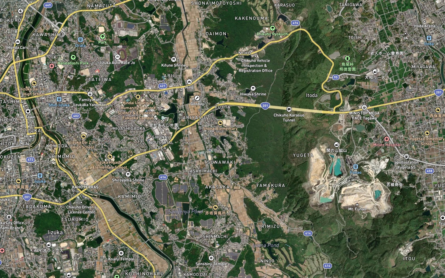 Satellite map of the Karimata Ike
