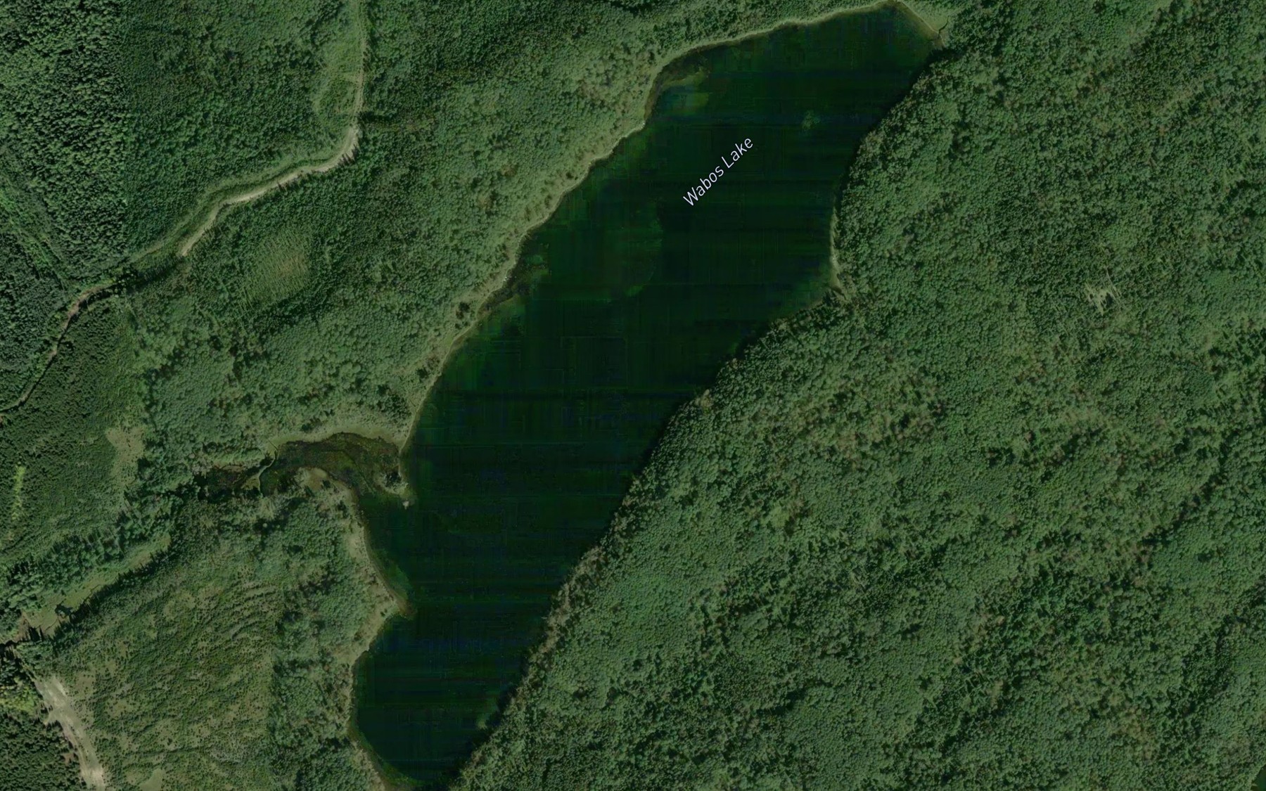 Satellite map of the Wabos Lake
