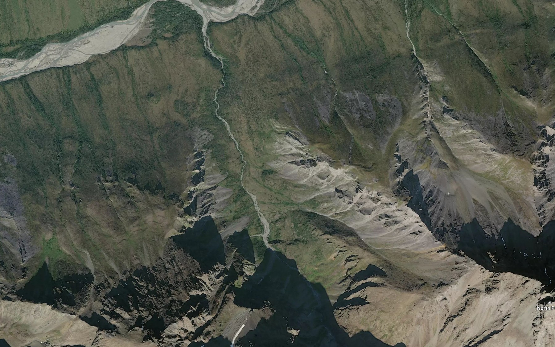 Satellite map of the Saint Patricks Creek