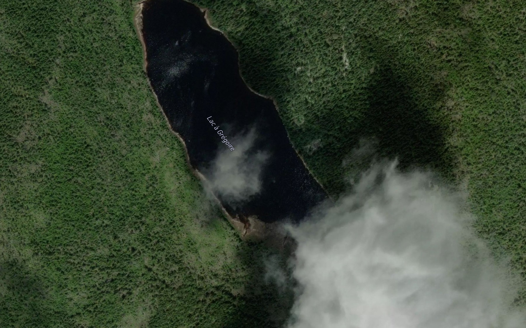 Satellite map of the Lac a Gregoire