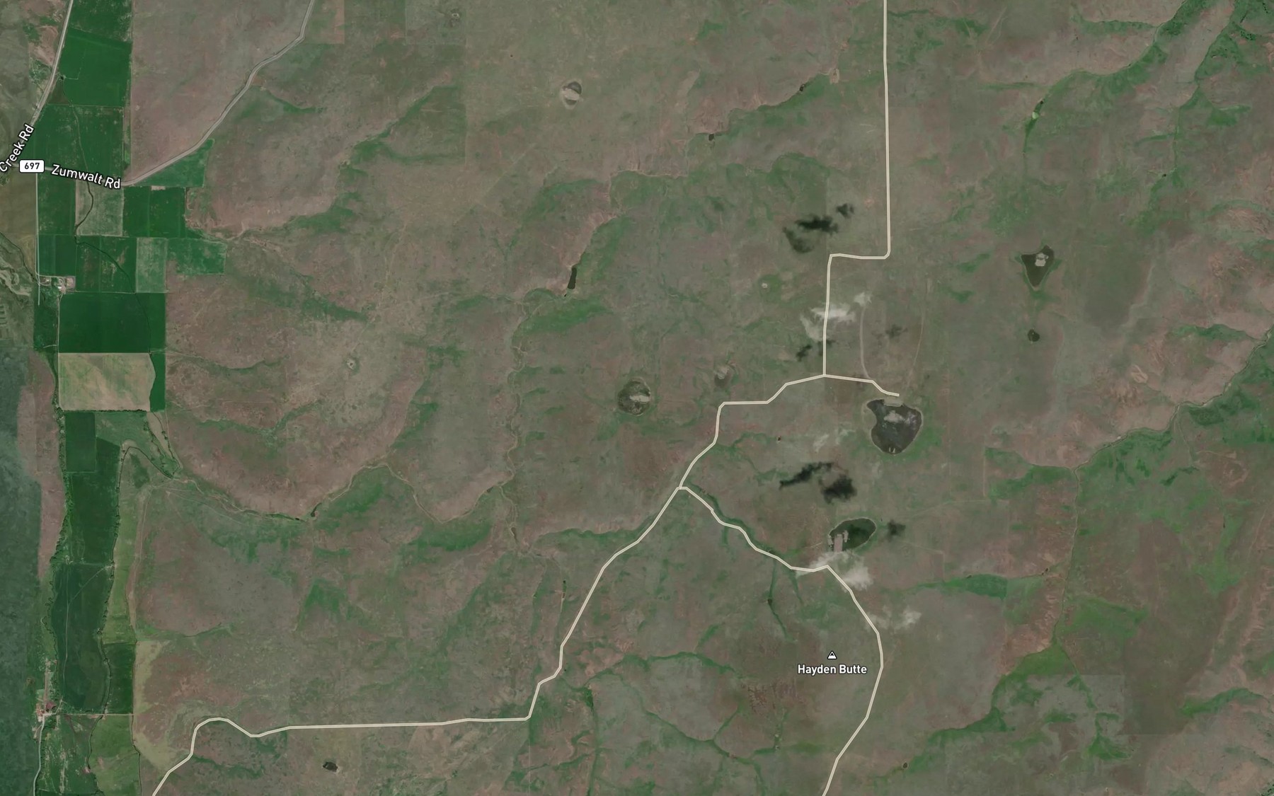 Satellite map of the Marshman Lake