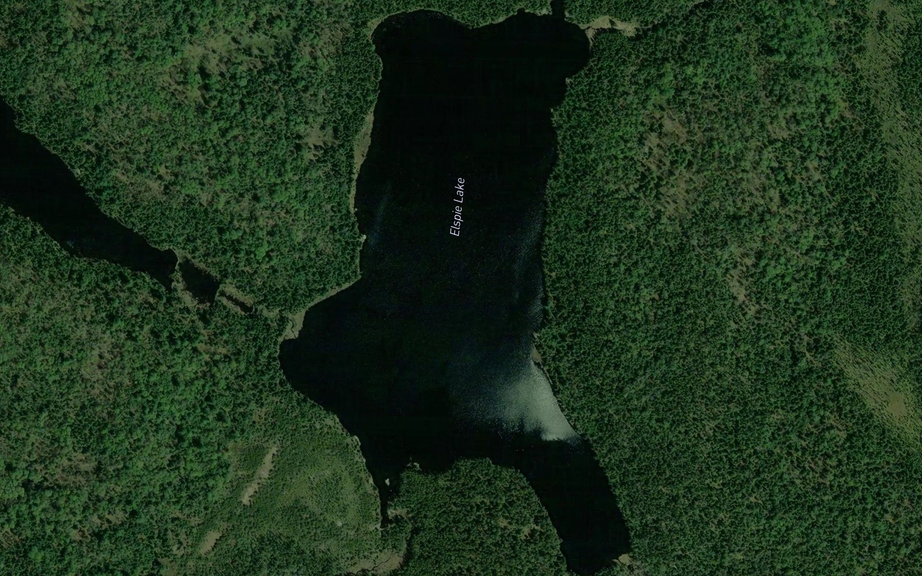Satellite map of the Elspie Lake