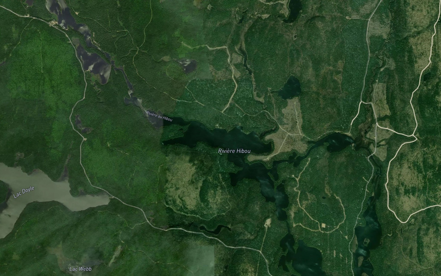 Satellite map of the Lac Mooney