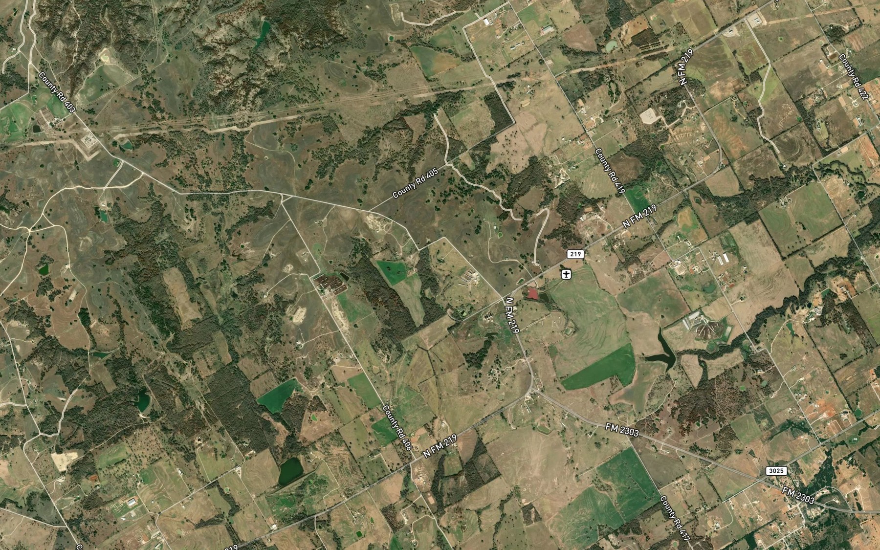 Satellite map of the J and J Dairy Pond Number 2