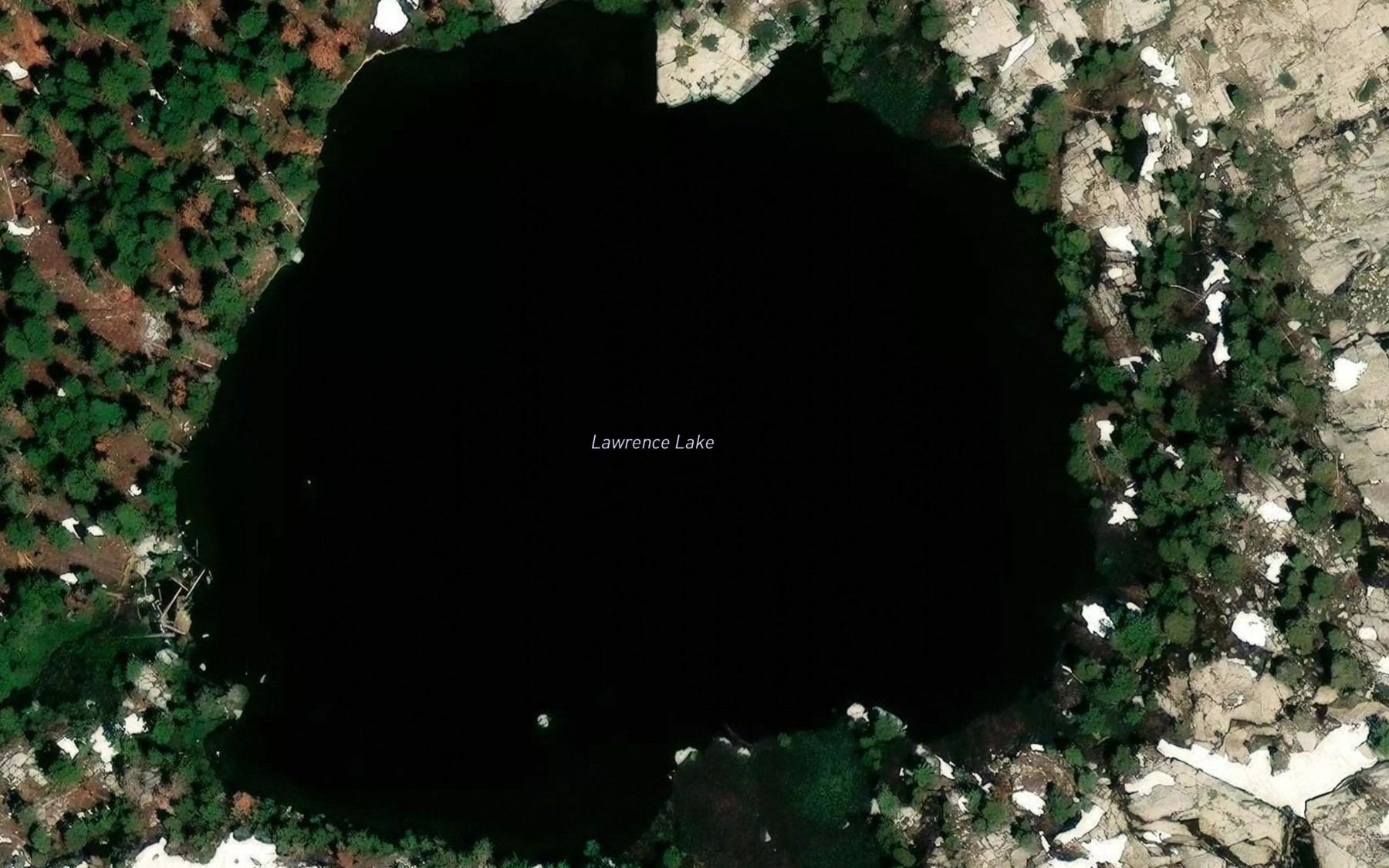Satellite map of the Lawrence Lake