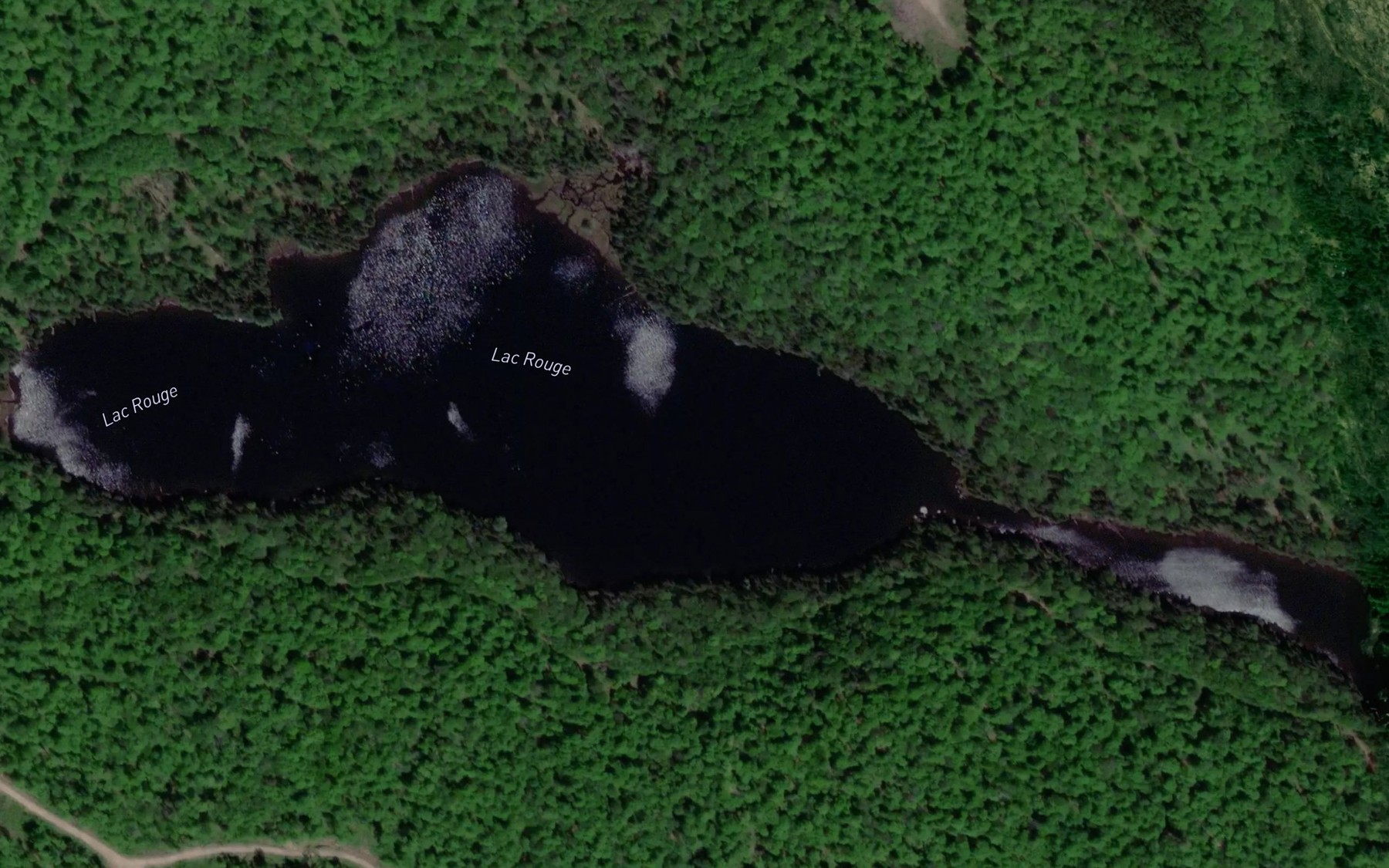 Satellite map of the Lac Rouge