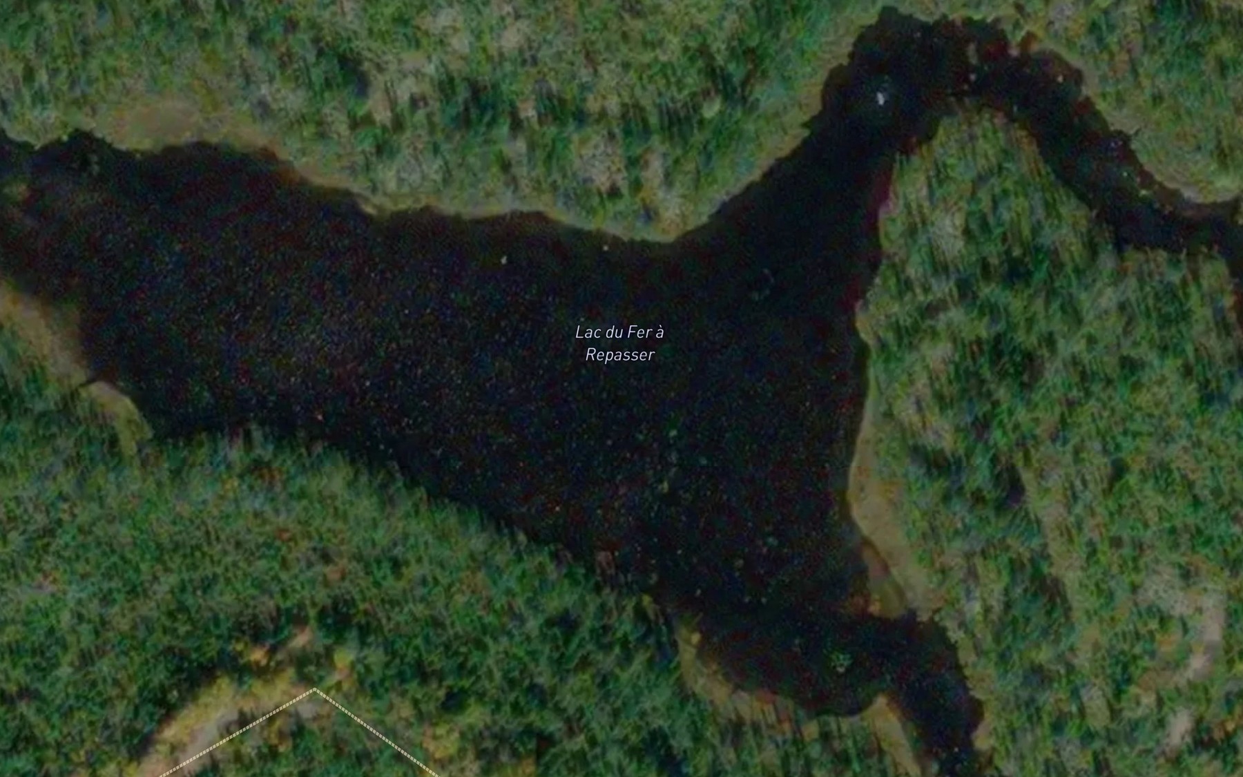 Satellite map of the Lac du Fer a Repasser