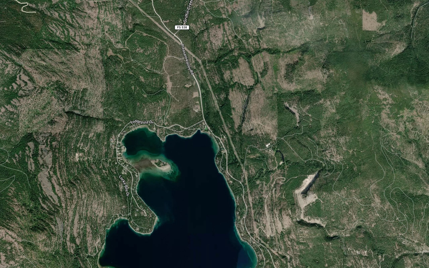 Satellite map of the Herrig Creek