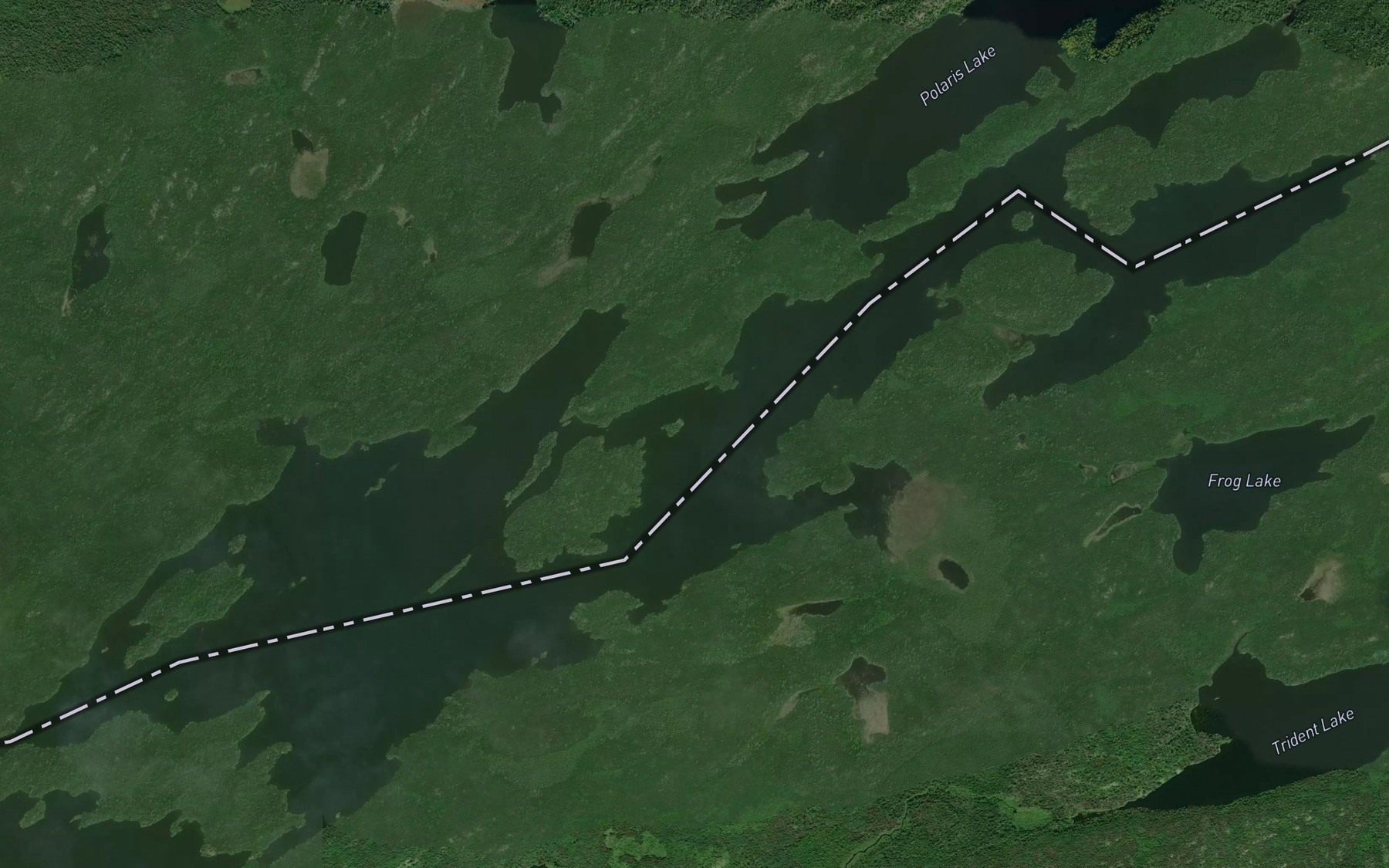 Satellite map of the Birch Lake