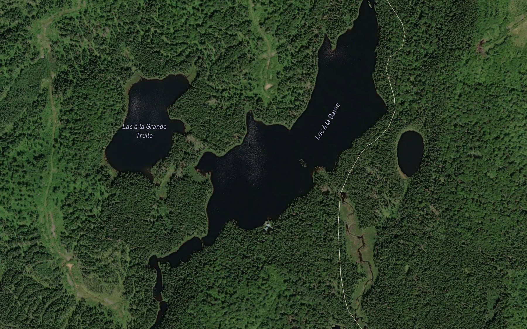 Satellite map of the Lac a la Dame