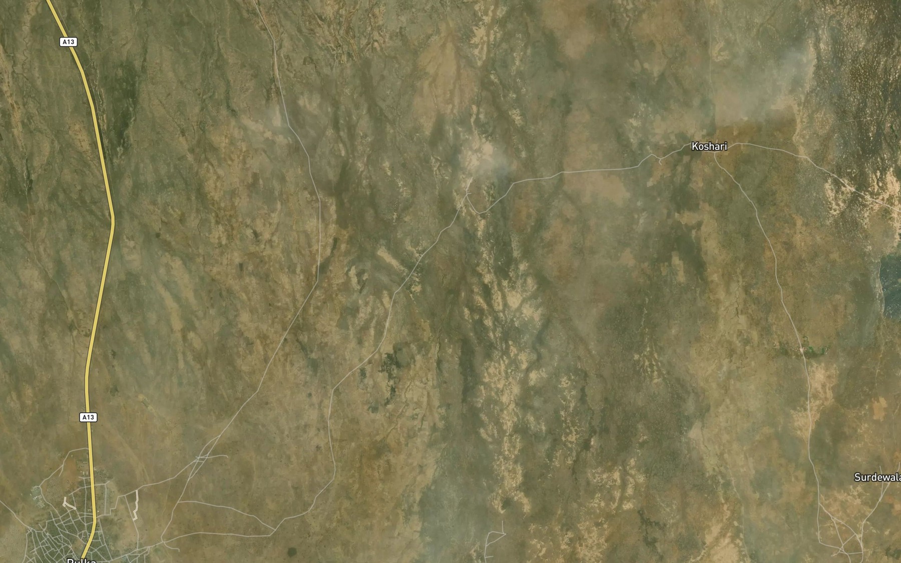 Satellite map of the Zaha Ngoshe River