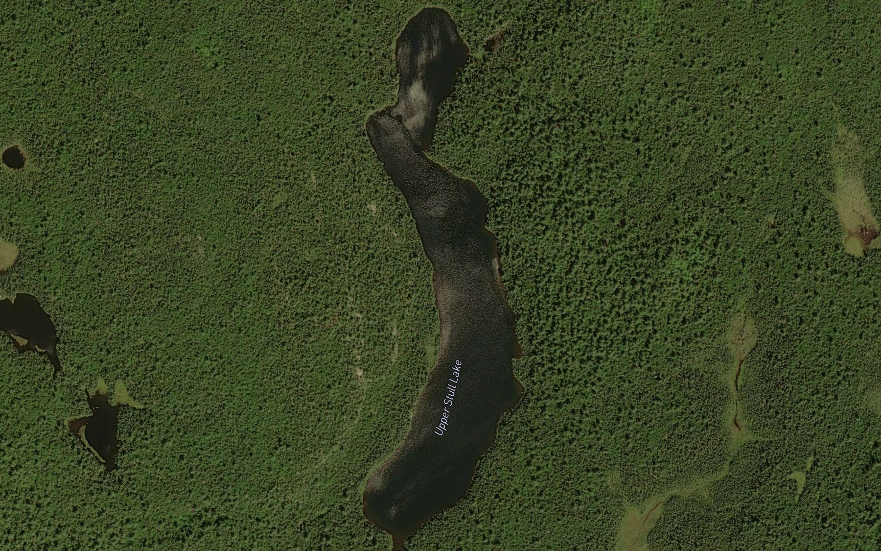 Satellite map of the Upper Stull Lake