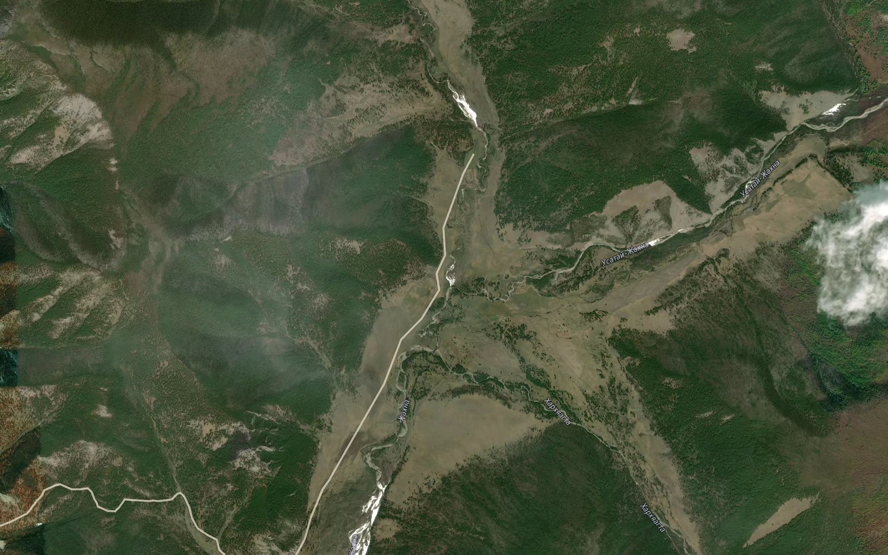 Satellite map of the Usutay-Zhakhna