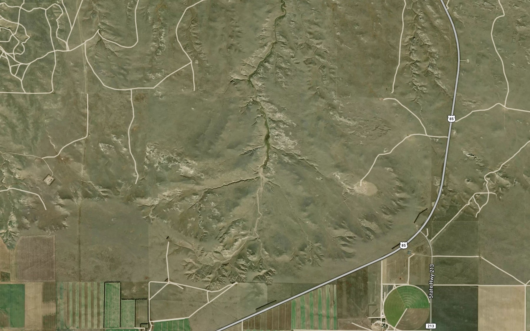 Satellite map of the Bull Spring