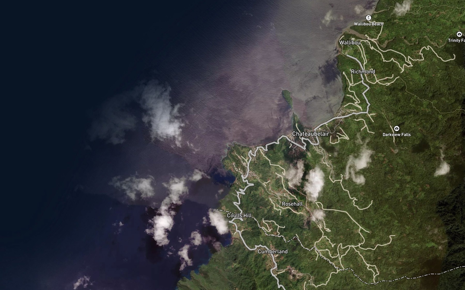 Satellite map of the Little Bay
